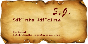 Sántha Jácinta névjegykártya